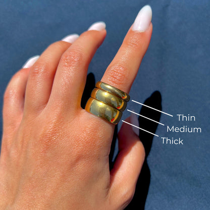 Medium Vintage Gold Band